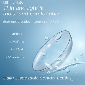 Wholesale Daily Disposable Transparent Clear Contact Lenses Prescription Ready UV Defense