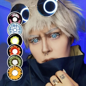 New Fantasy Cosplay Contact Lenses Wholesale Soft Yearly Colored Eye Contacts Crazy Color Halloween Contact Lens Lentillas