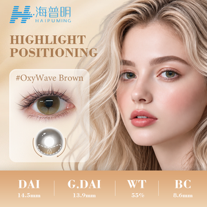 Wholesale OEM Eye Lenses Rotationally Stable Highlight Colored Contacts 14.5mm Daily Disposable HEMA Cosmetic Factory Supplier