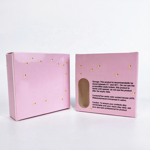 LOGO Printed Contact Lenses Paper Box Color Contact Lens Box Paper Cosmetic Contact Lenses Package