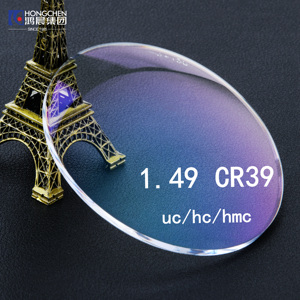 HONGCHEN China Factory Wholesale 1.499 CR 39 Hard Coating White Single Vision Optical Lenses Factory