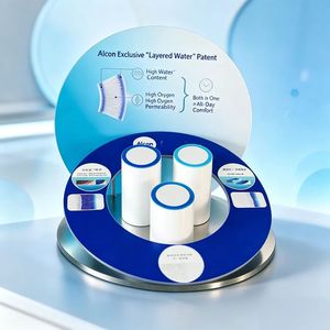 Premium Stable Structure PMMA Stainless Steel Contact Lens Display Tray Custom Size Brand Slogan Printing Easy Assembly Retail