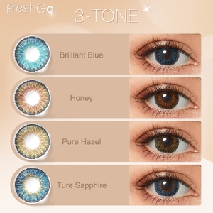 3 Tone Color Contact Lenses Freshgo Natural Eyewear Yearly Lenses