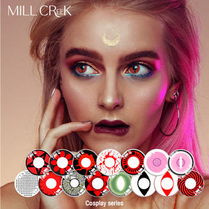 MILL CREEK RED Yearly Cosmetic HEMA Colored Contact Lenses